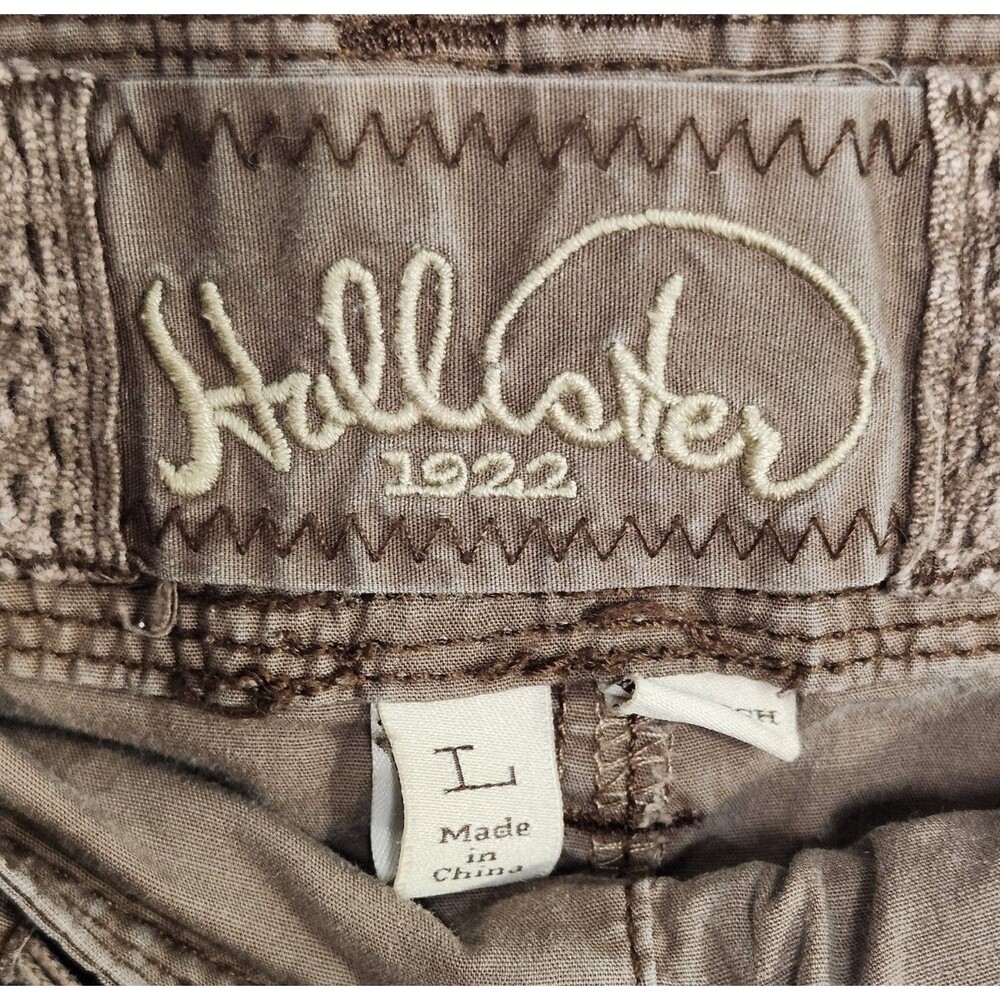 Hollister Baggy Camo Cargo Pants Large Adjustable Rise Y2K Grunge Utility Style - Picture 6 of 13